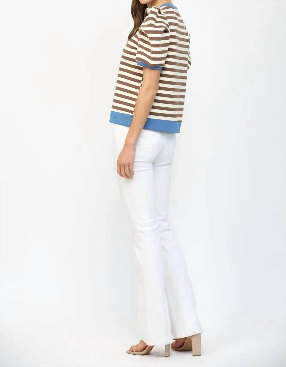 Fate - Made to Standout Stripe Puff Sleeve Top