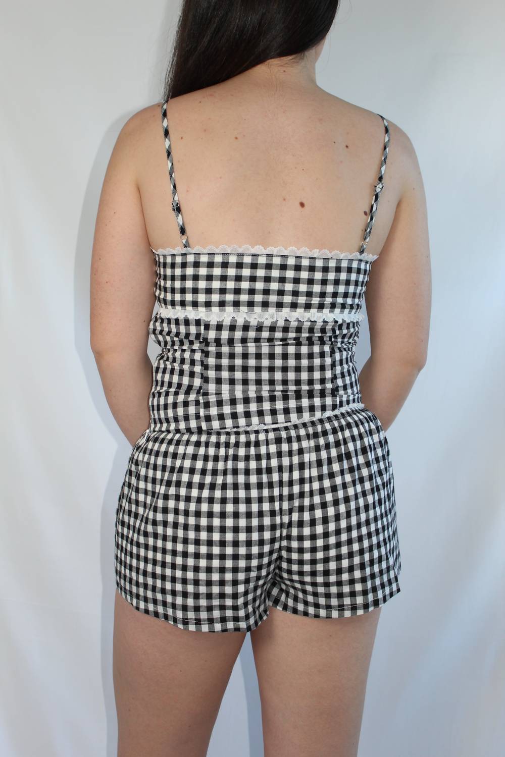 Sky To Moon - Gingham Lounge Top