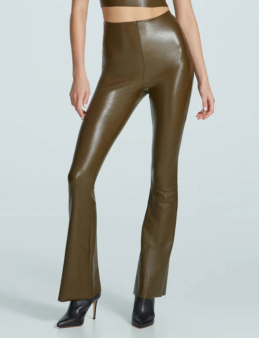 Commando - Women's Faux Leather Flare Leggings