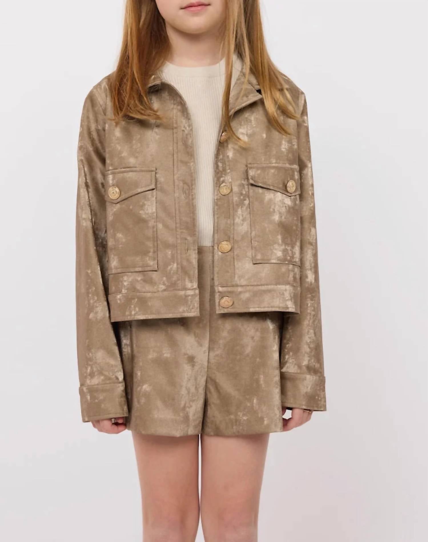 Sadie & Sage - Girls' New Chapter Jacket With Officer Buttons