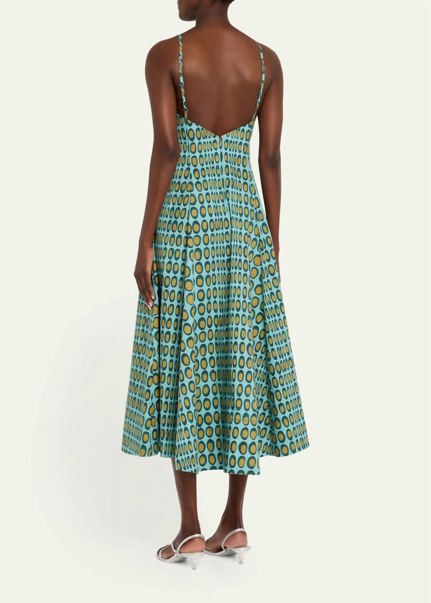Christopher John Rogers - Wiggle Dot V-neck Midi Dress