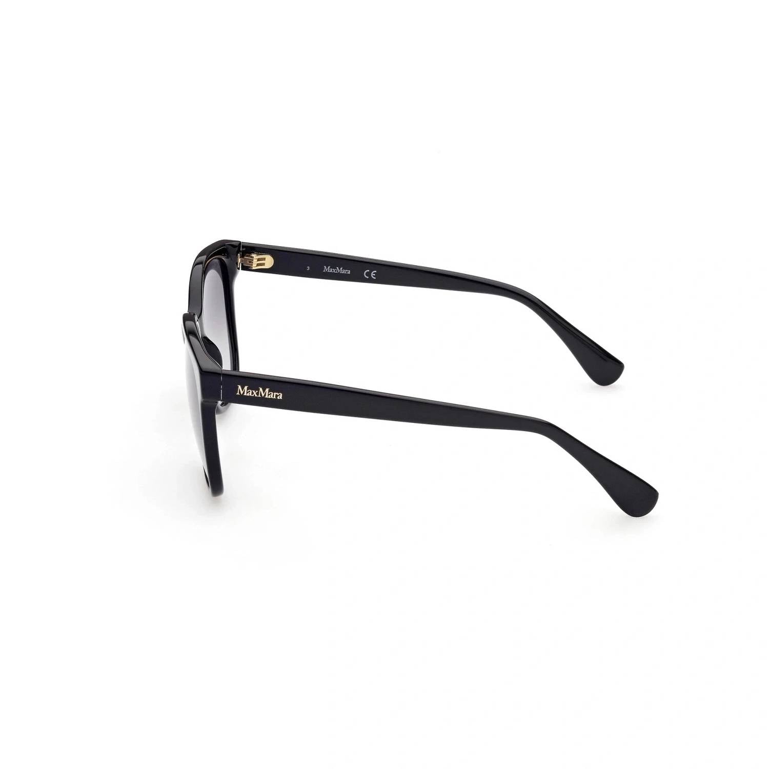 MaxMara Women's Round Sunglasses in black - women's accessory - detail view