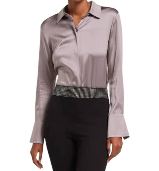 Generation Love - Jay Slim Fit Stretch Silk Blouse