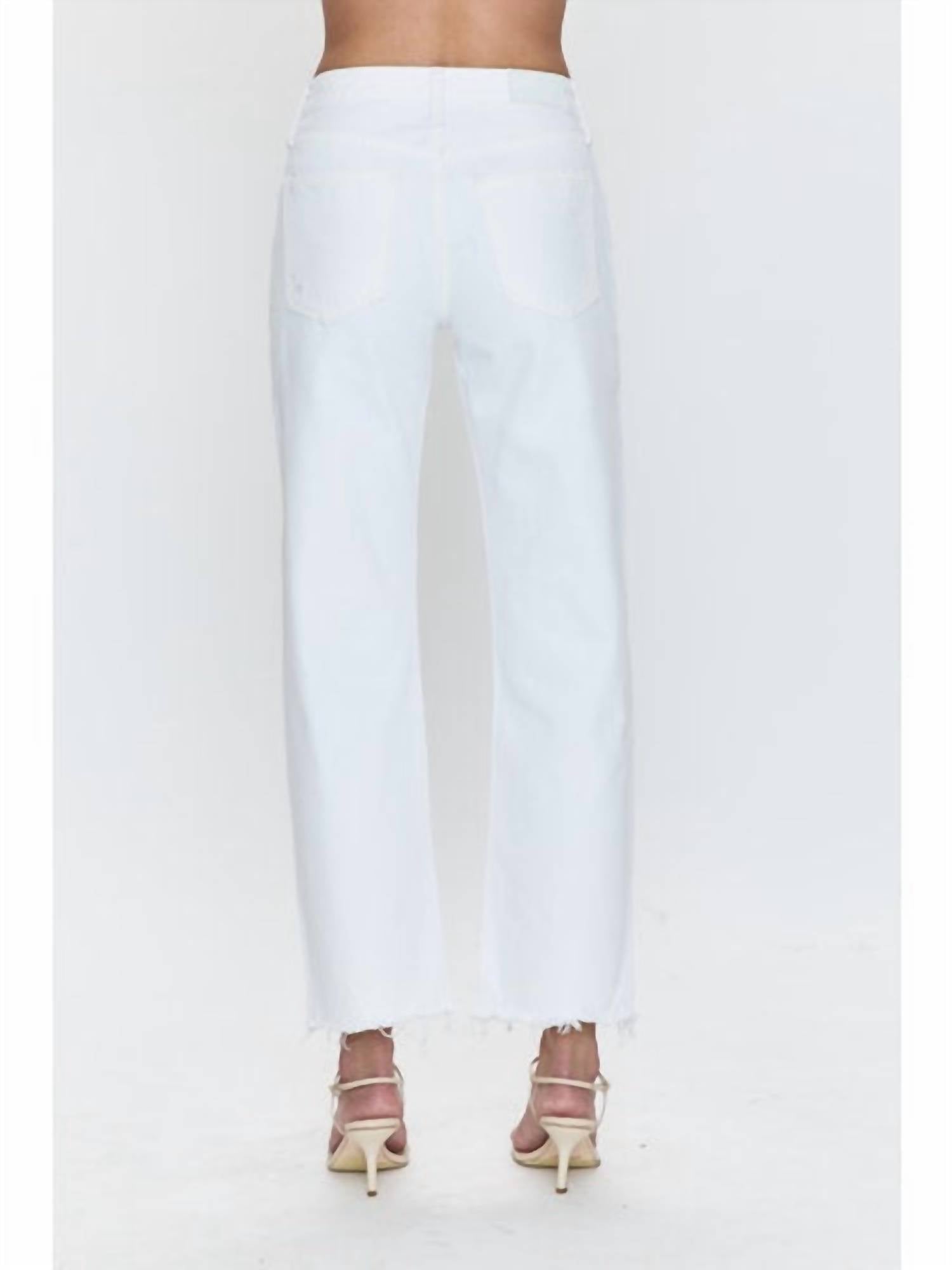 Pistola - Lexi Mid Rise Bowed Straight Jeans