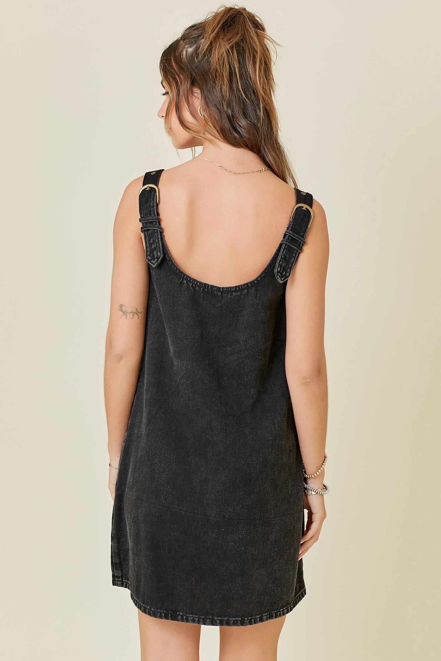 Day + Moon - Front Zip Denim Dress