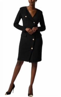 Joseph Ribkoff - Asymmetrical Silky Knit Blazer Dress