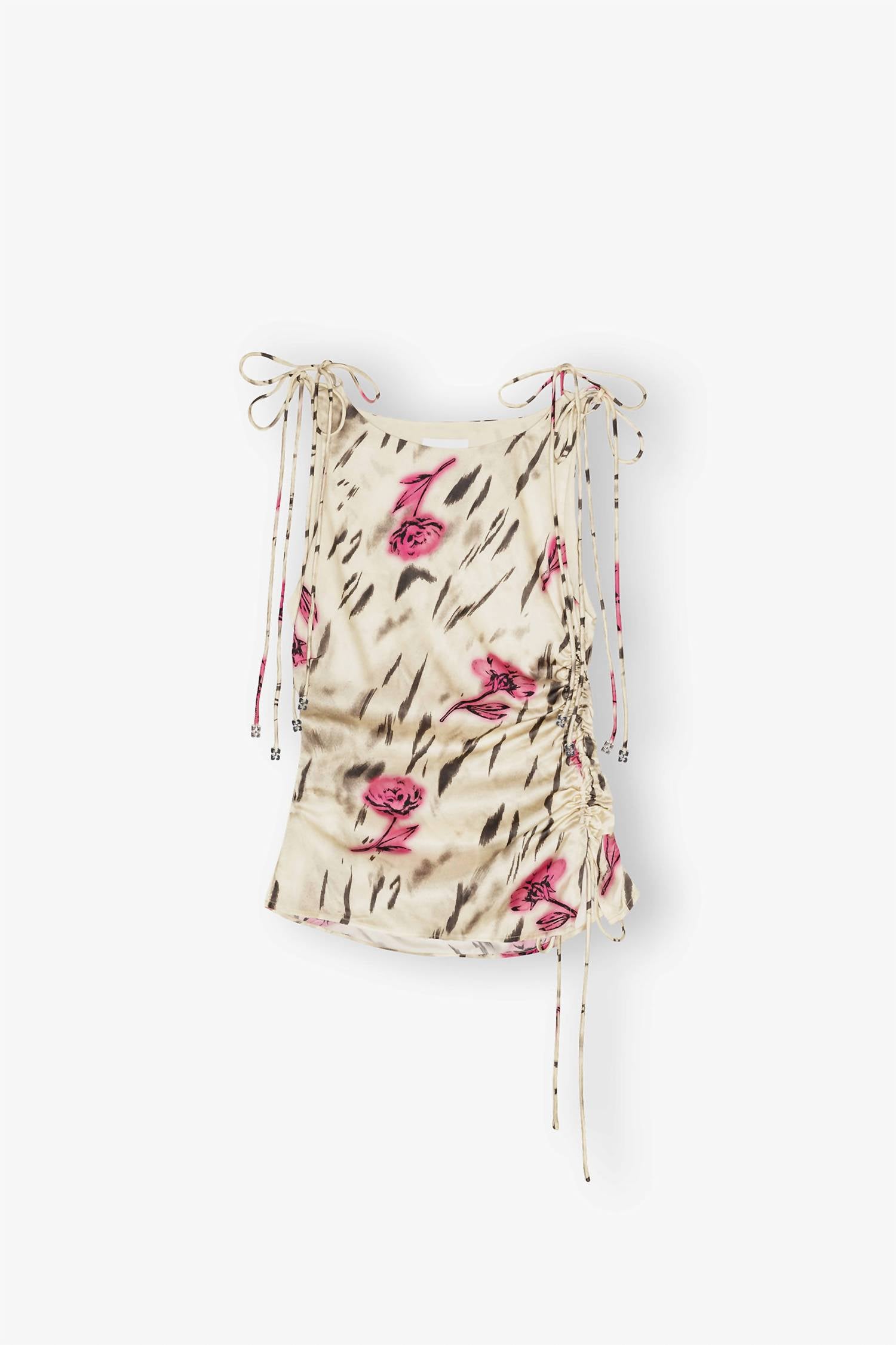 Ganni - Floral Satin Top