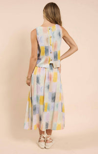 Sadie & Sage - Petrichor Sleeveless Top With Back Button Placket