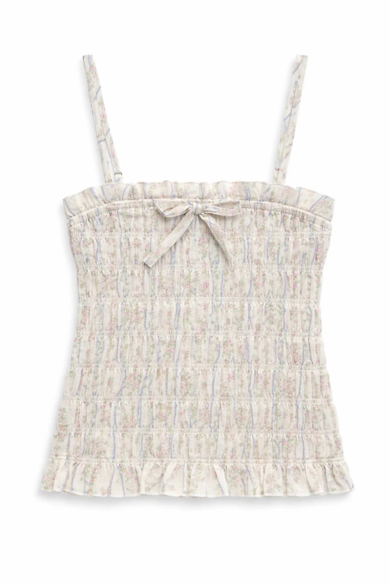 Katie J NYC Girl's Alma Top in beige - kids' blouse