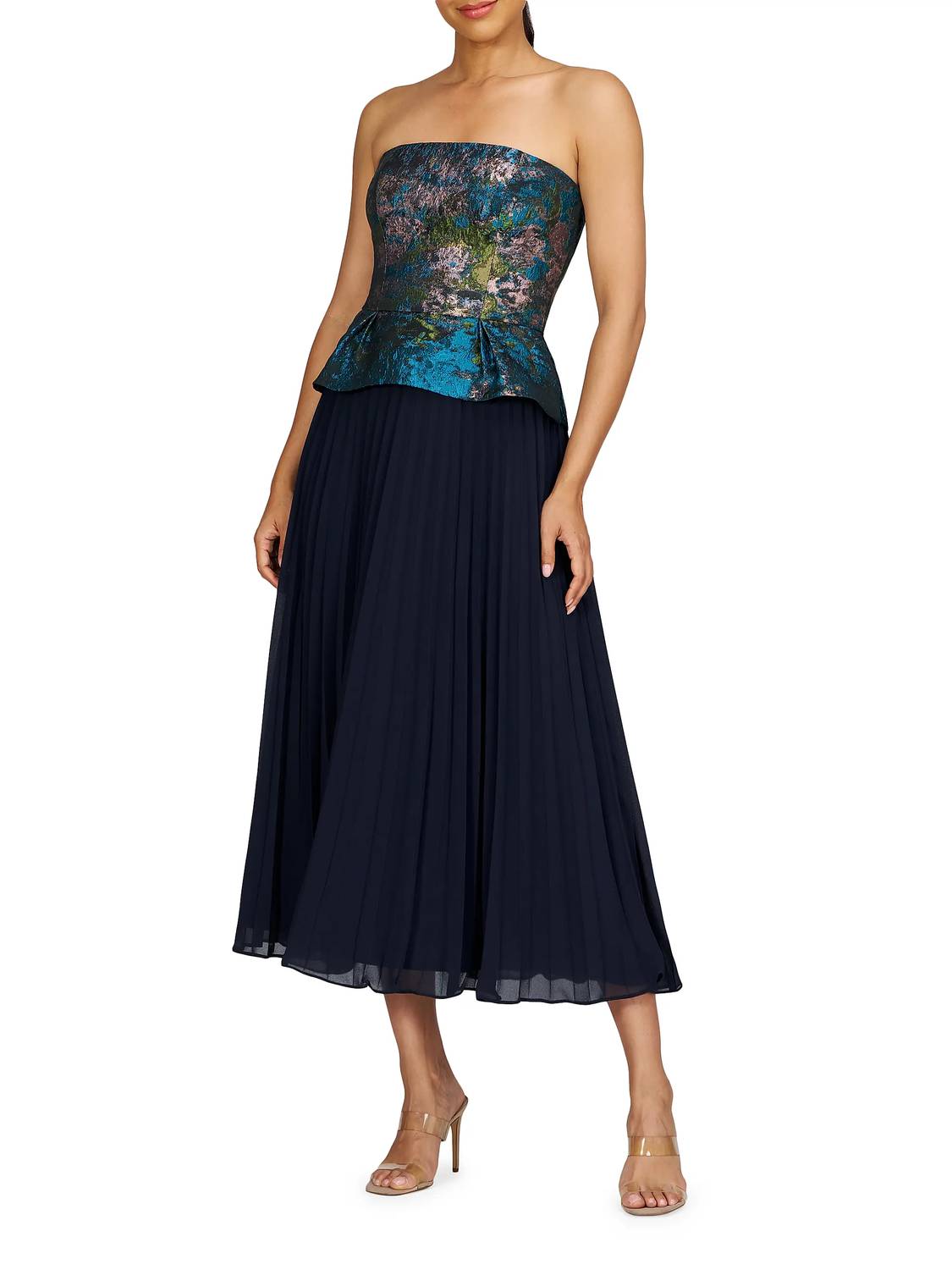Kay Unger - Giannina Strapless Midi-Dress