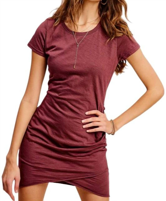 La Miel - Maryse Wrap Front T-Shirt Dress