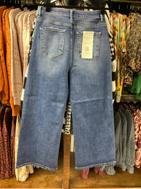 Risen - Women's Tummy Control Wide Leg Jeans
