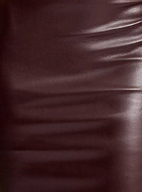 LBLC THE LABEL Eddie Faux Leather Skirt in burgundy - women's skirt - alternate view