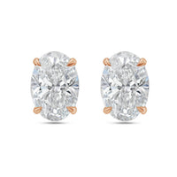 Diana M Jewels - 12.00 Cts Lab Grown Oval Cut Stud Earrings