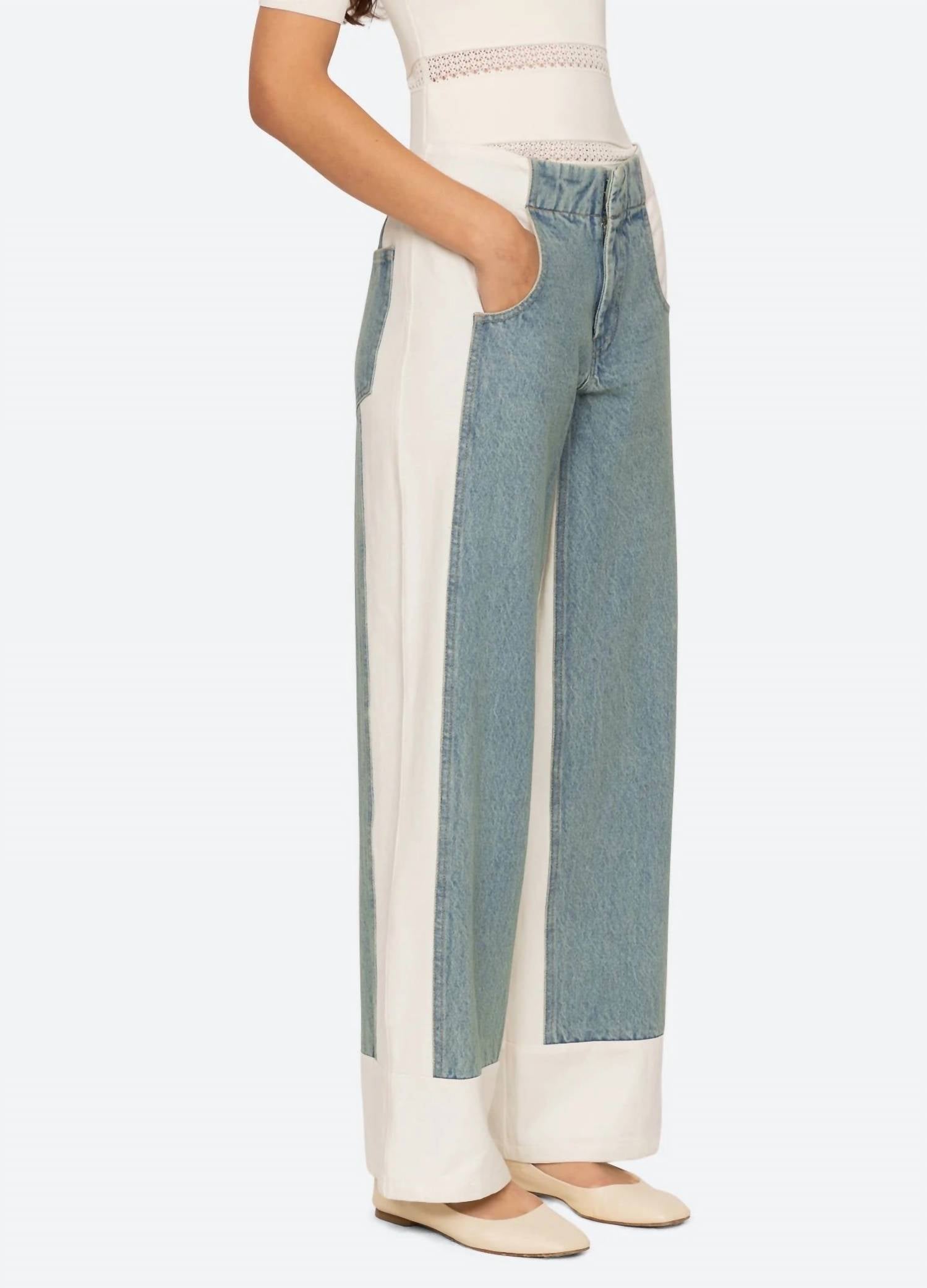 SEA Liam Jeans in blue - women's jeans - detail view