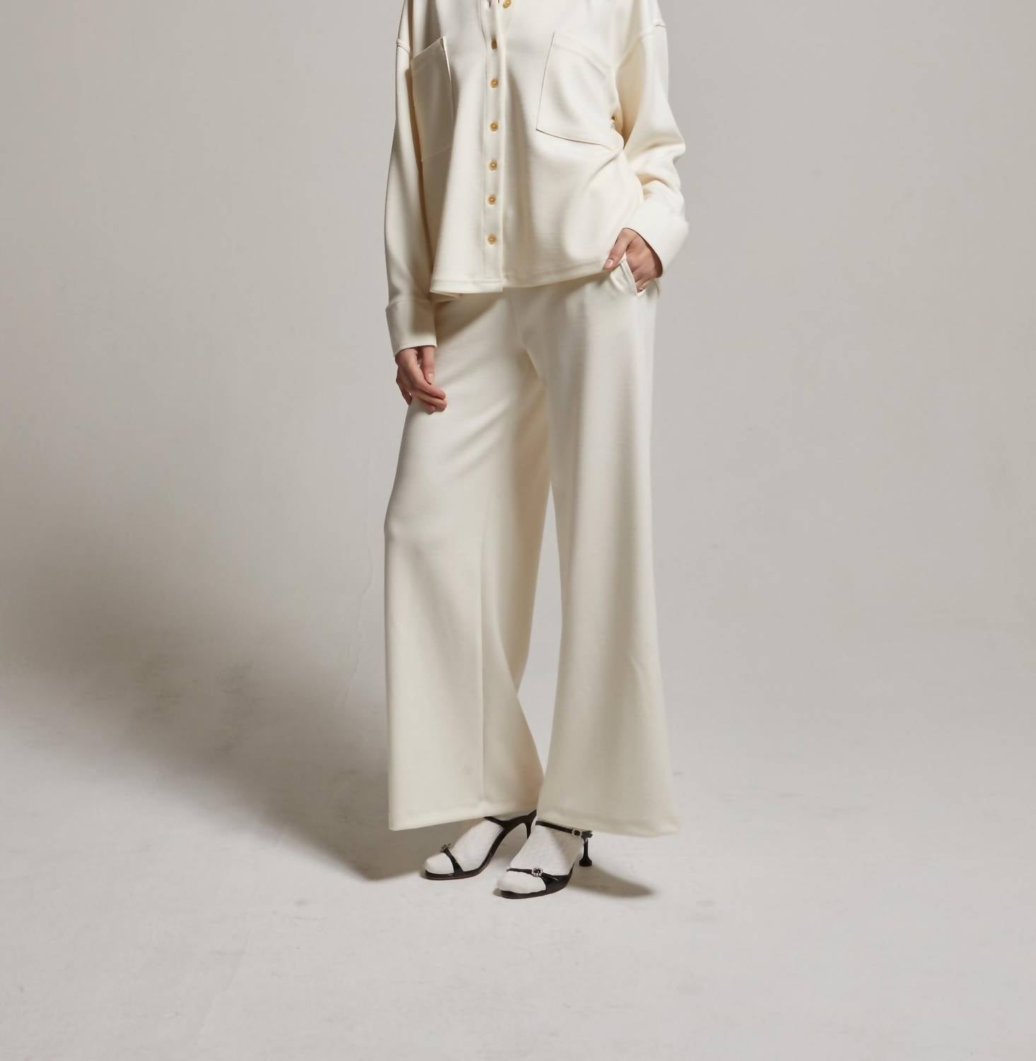 Asher - Cassie Interlock Wide Leg Pants
