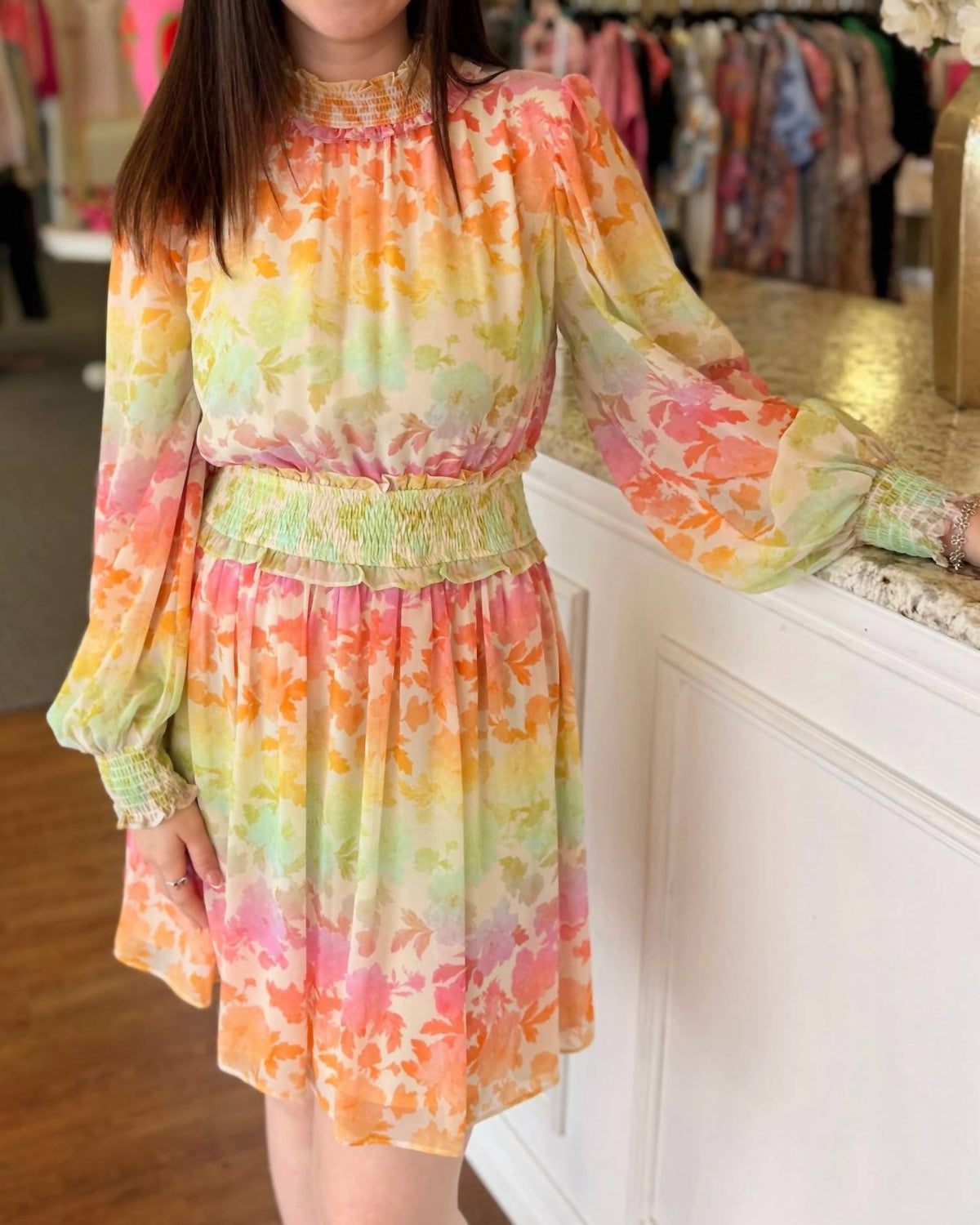 Fate - Pastel Bloom Smocked Dress
