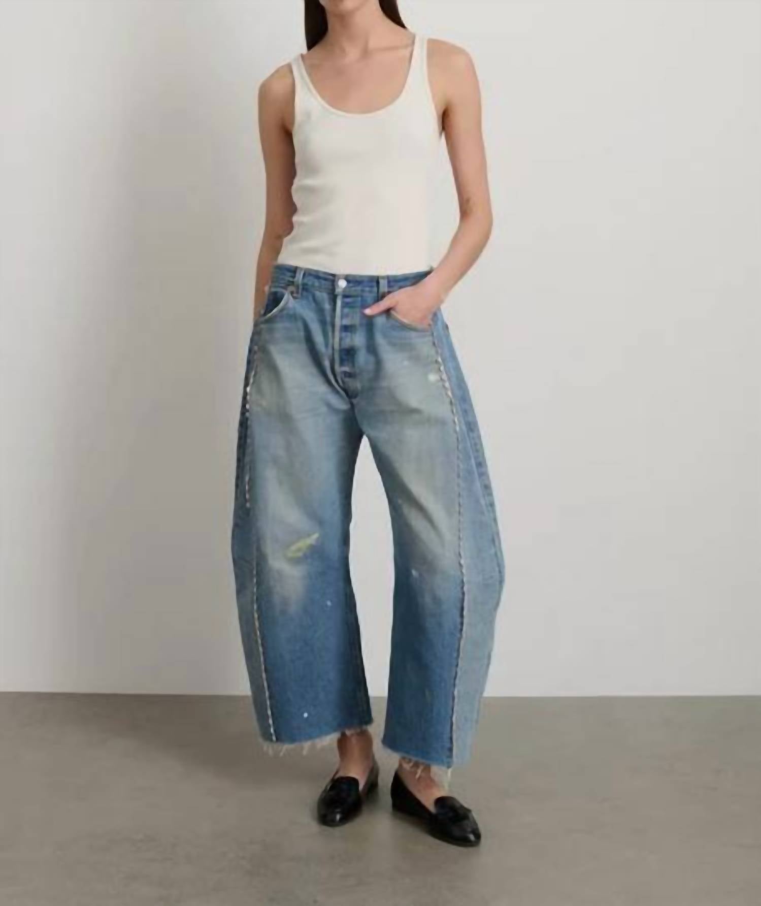 B Sides - Tattered Lace Barrel Jeans