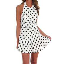 Baby Pink - Classic Contrast Polka Dot Mini Dress