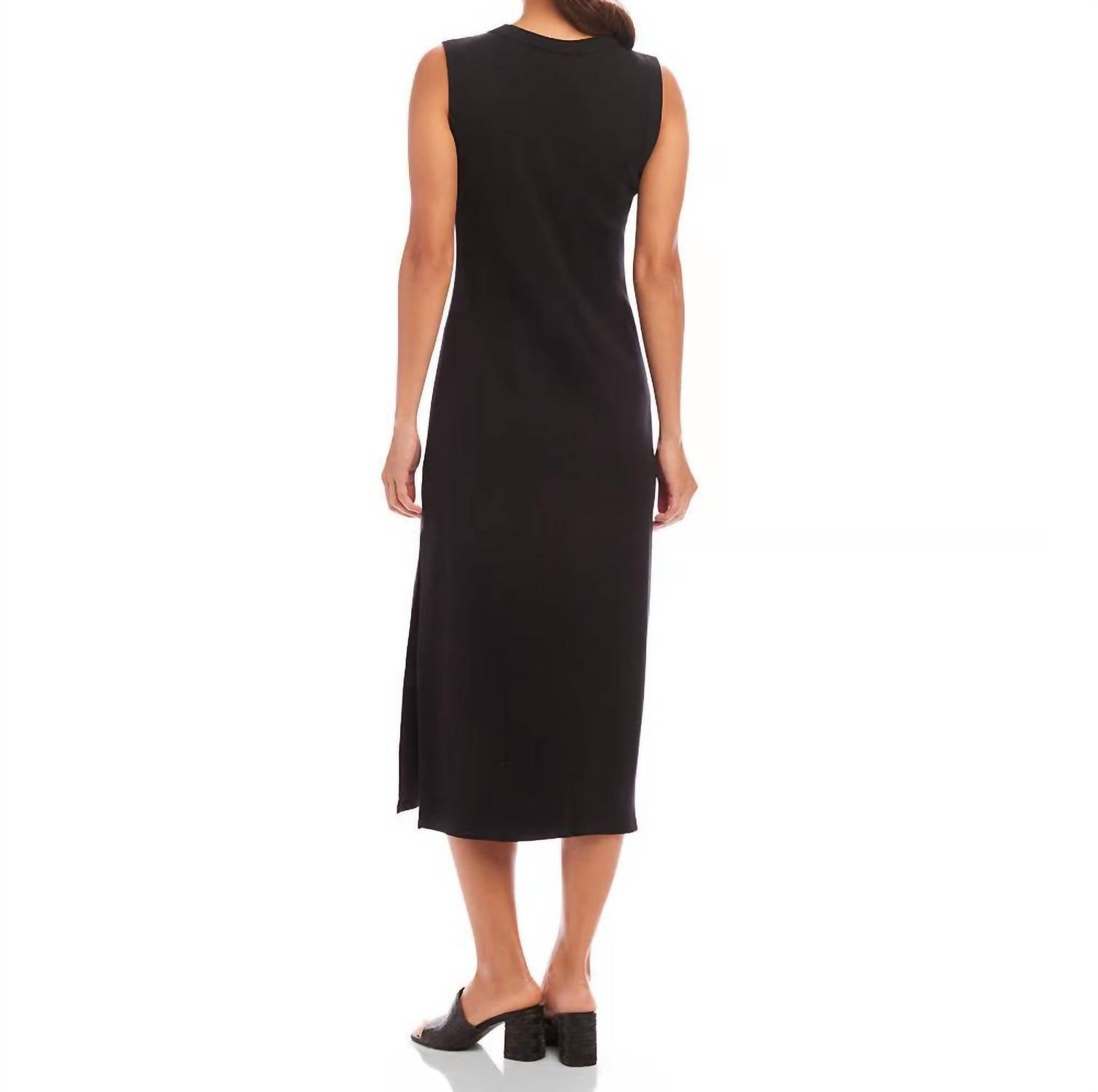 Karen Kane - Ribbed V-neck Midi Column Dress