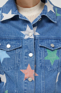 Compania Fantastica - Star Print Denim Jacket