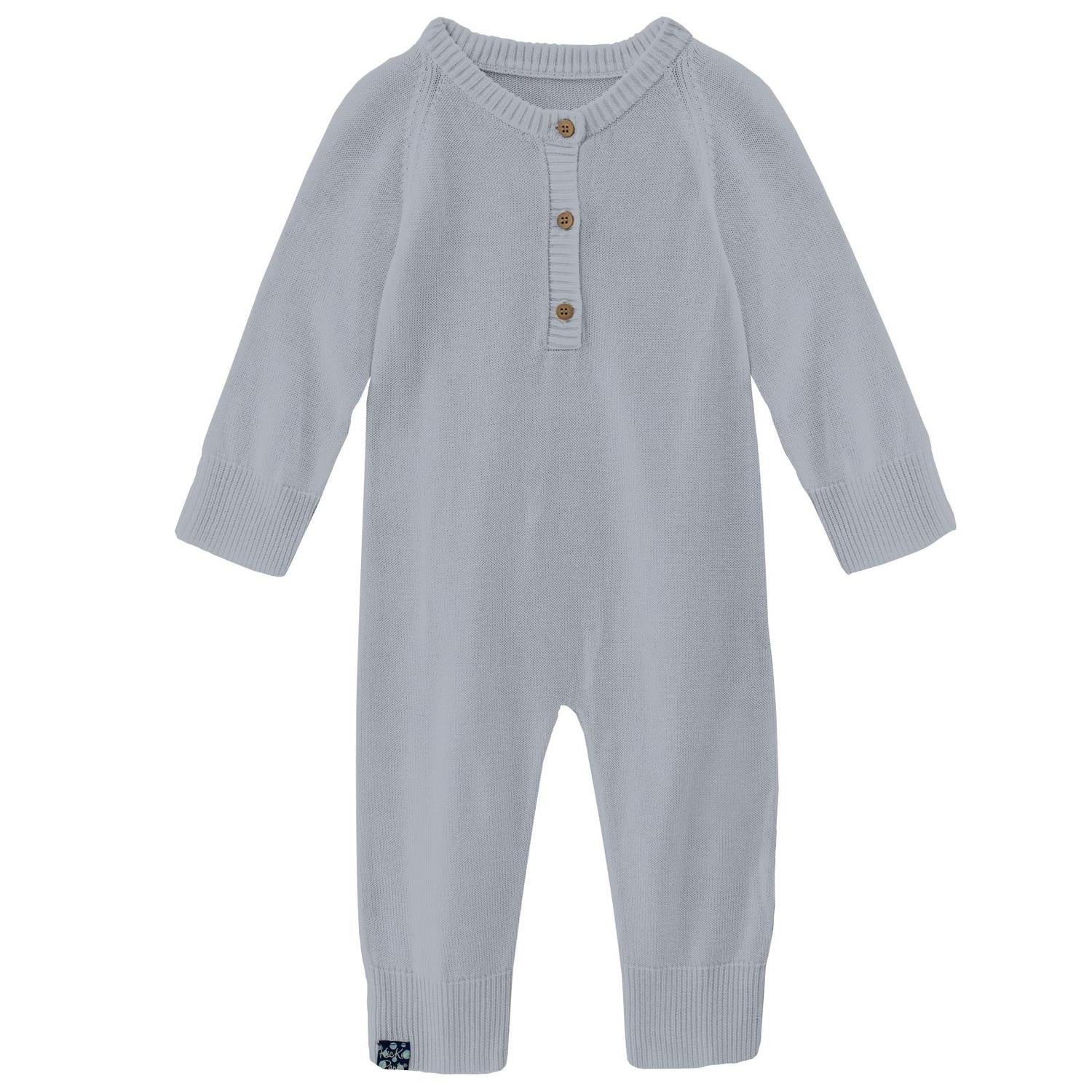 Kickee - Kids' Bamboo Knitted Henley Romper