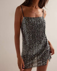 Free People - Midnight Kiss Mini Slip Dress