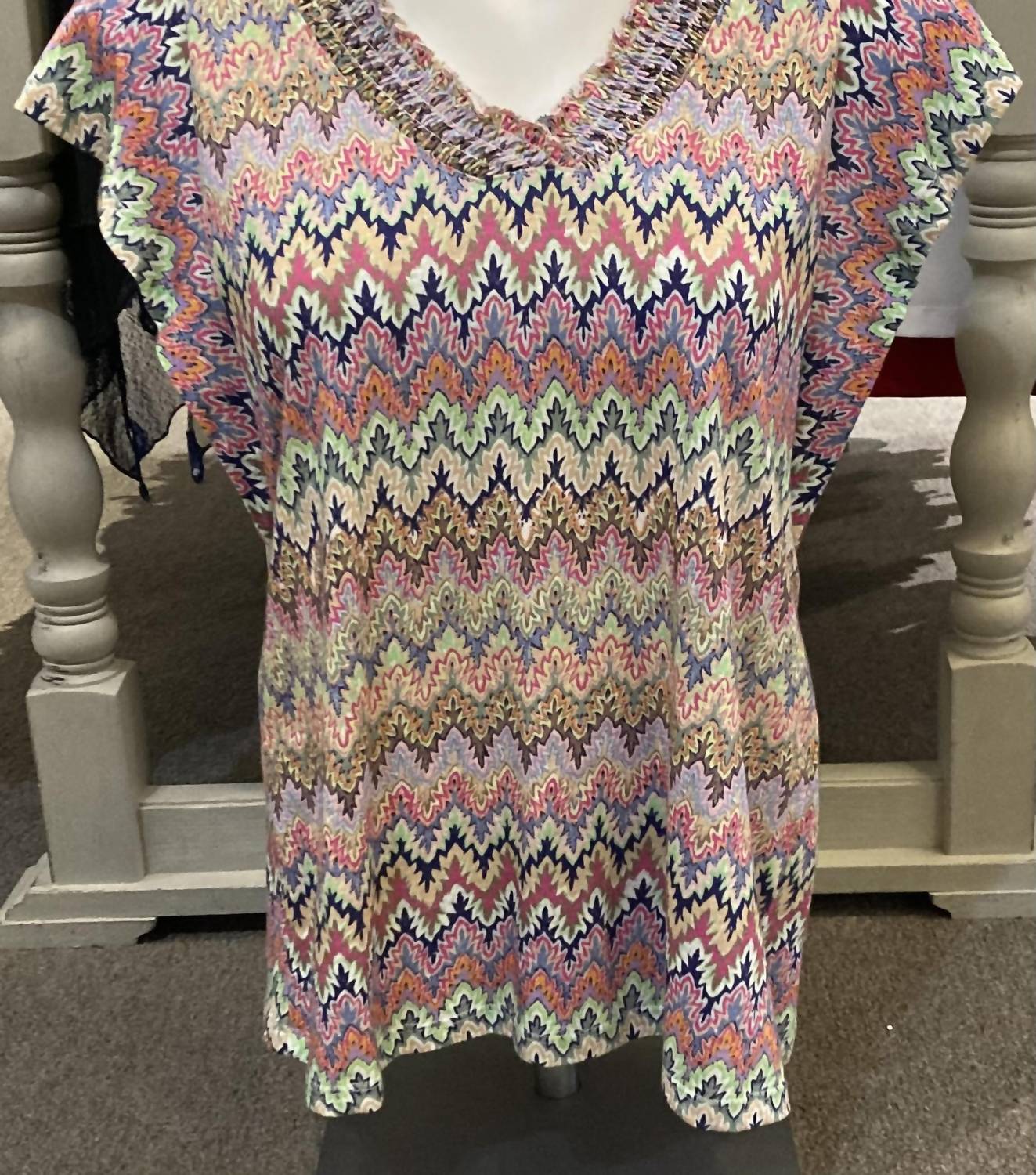 Fdj - Cap sleeve print top
