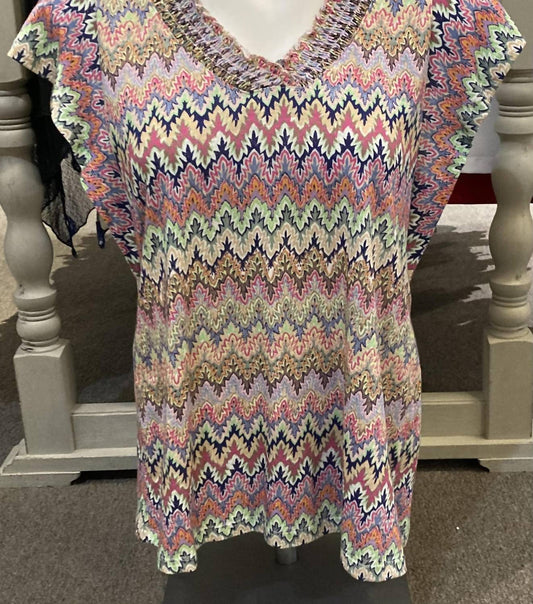 Fdj - Cap sleeve print top