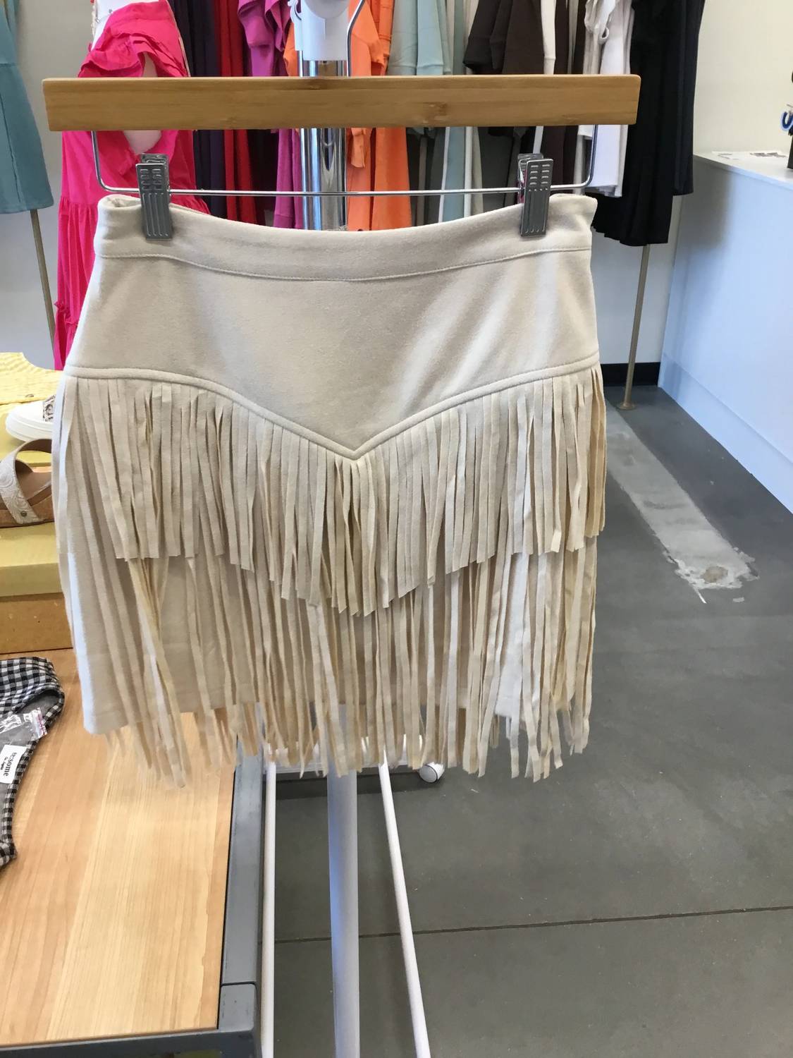 Saints & Hearts - Women's Tiered Fringe Mini Skirt
