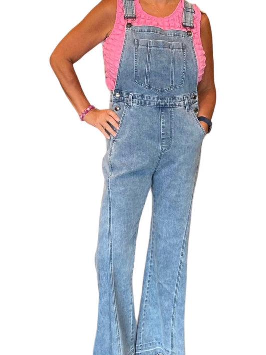 Listicle - DENIM BELL BOTTOM OVERALLS