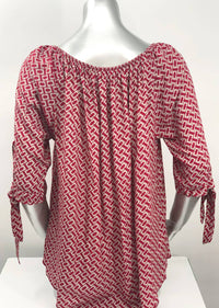 M Made In Italy - Women's Rylee Tie Sleeve Scoop Neck Top
