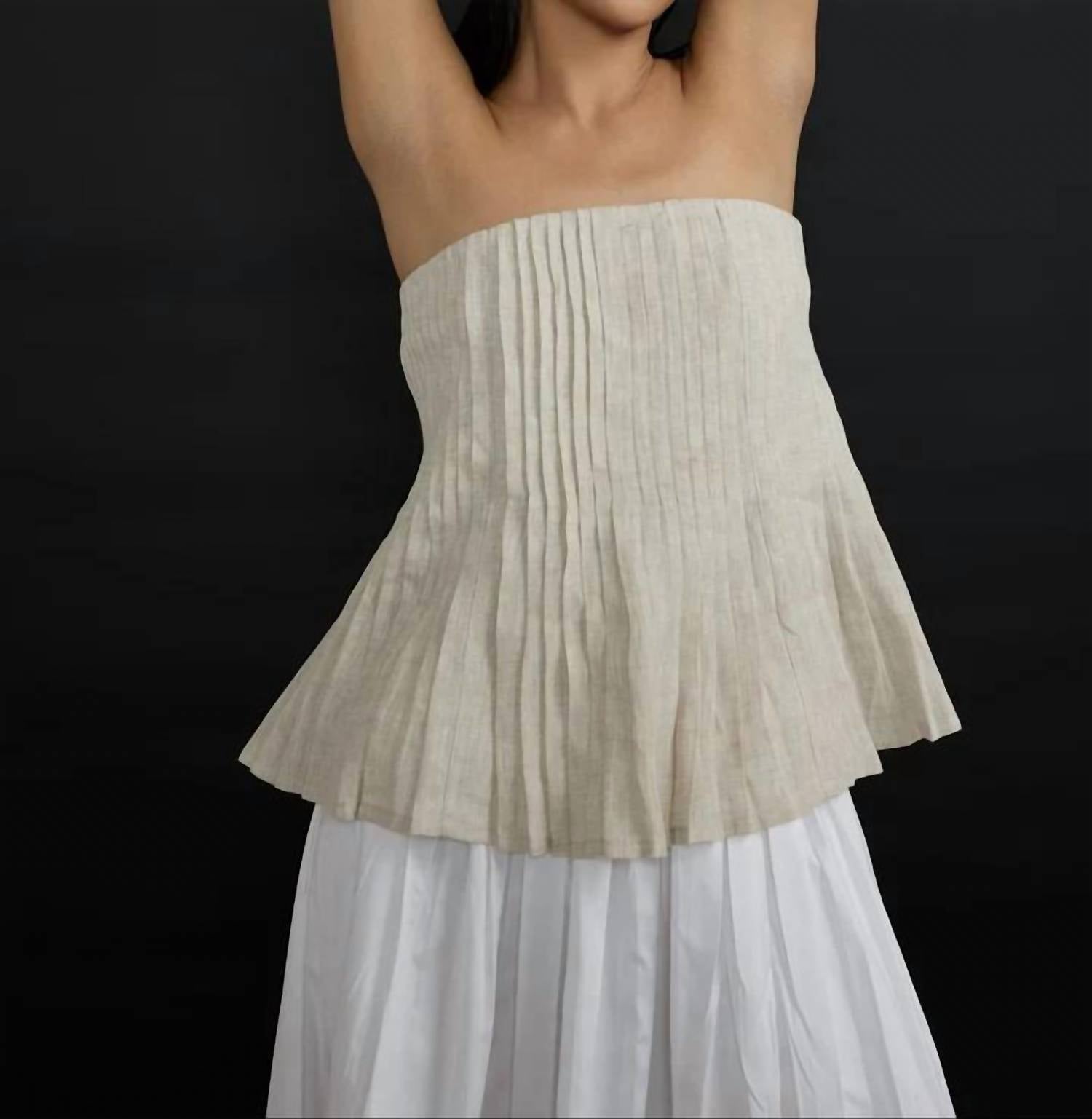 Laude The Label - Strapless Pleated Top