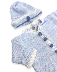 Gita - Boy's 2pc Tweed Cardigan With Hat