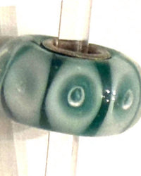 Trollbeads Women's Universal Charm Bead in unique green white with bubbles - women's item - detail view