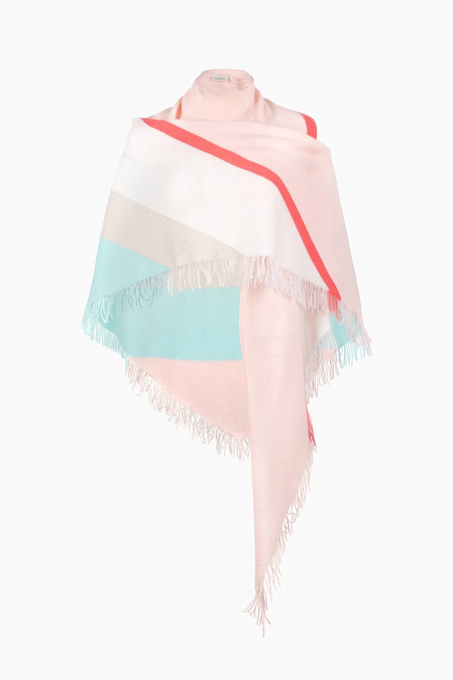 Kinross - Striped Fringe Triangle Wrap