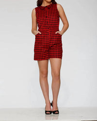 Orchid Bloom - Checkmate Sleeveless Romper