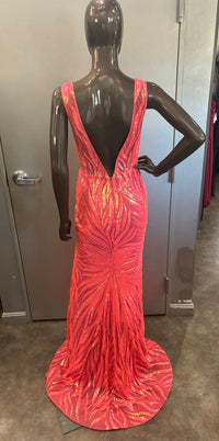 Alyce Paris - Long plunging neckline Fit N Flare