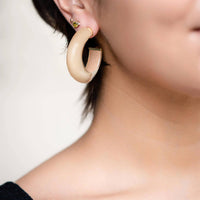 Gold & Honey - Women's Small Illusion Lucite Hoop Earrings