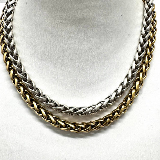 Yochi - Women's Thick Wheat Chain Necklace