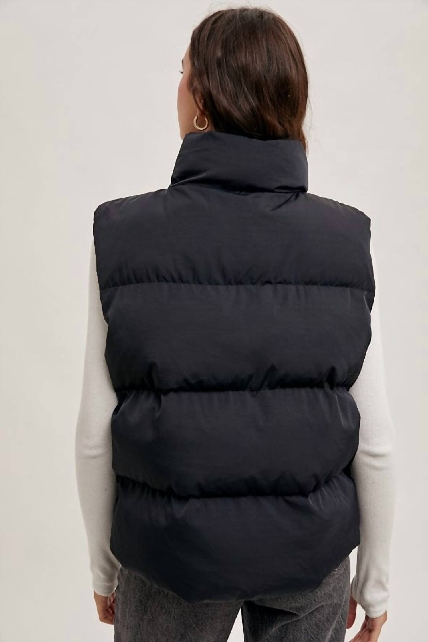 Bluivy - Zipper Front Puffer Vest