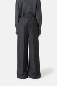 CLOSED Wynston Wide Leg Pants in anthracite melange - women's pants - detail view