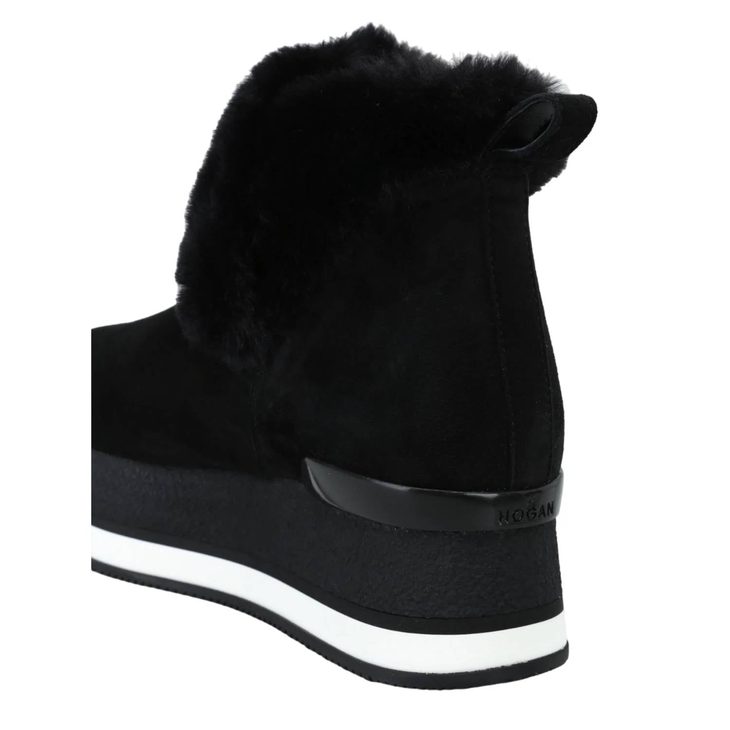 Hogan - Women's Faux Fur Trim Booties