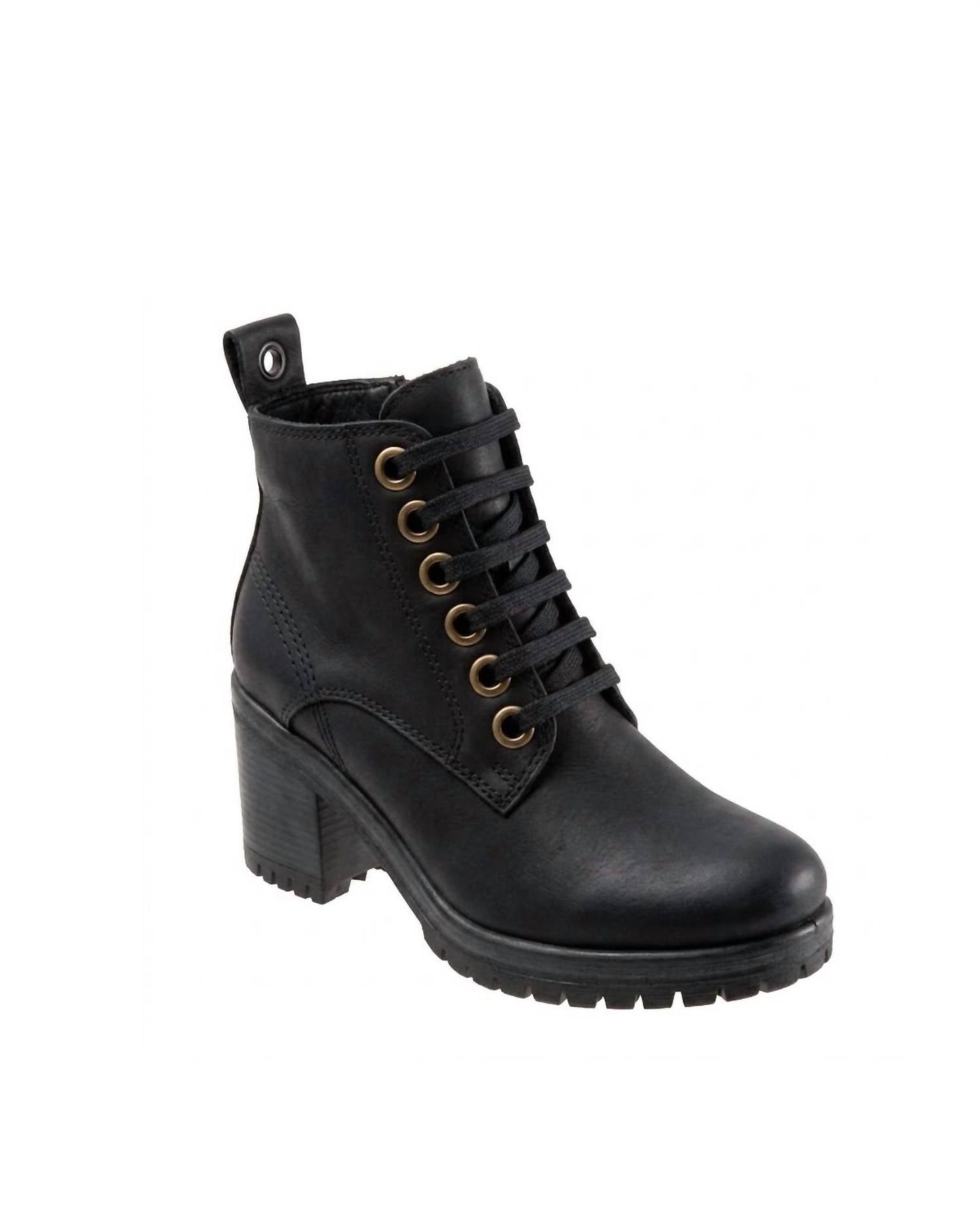 bueno Women's Felix Combat Boots in black - women's shoe