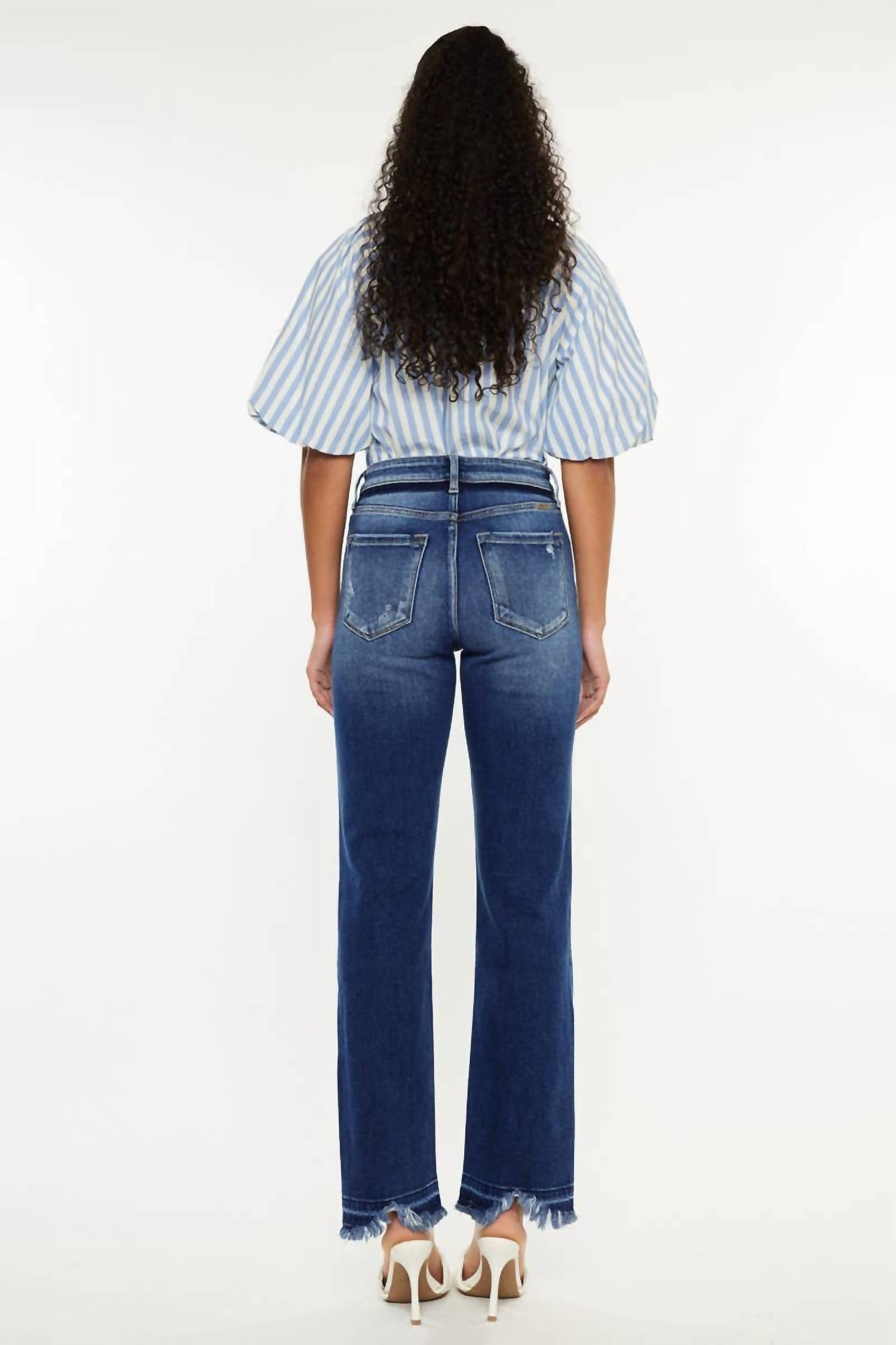 Kancan - High Rise Slim Straight Jeans