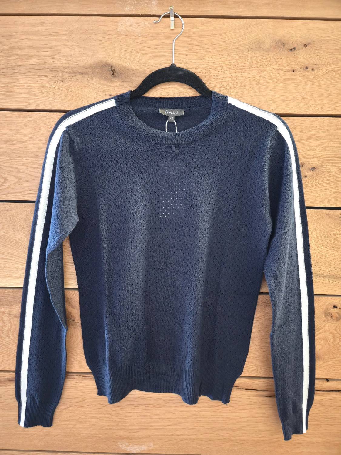 Pure Amici - Women's Perforated Crew Sweater