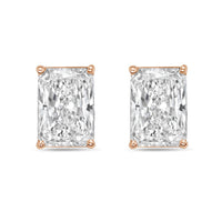 Diana M Jewels - Women's Radiant Lab-grown Diamond Stud Earrings (1.50 Tcw) - Petite