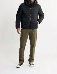 JACHS NEW YORK Light Quilted Hooded Puffer Jacket in black - men's jacket - view 4