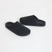 INTENTIONALLY BLANK Women's Agatha Brushed Suede Slip On Mules in black - women's shoe - detail view