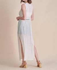 Allie Rose - Textured Woven Sleeveless Duster